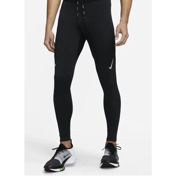 Nike DM4613-011 Mens Sz 2XL XXL Dri-FIT AeroSwift Racing Tights Pants Black $125 - Picture 1 of 7